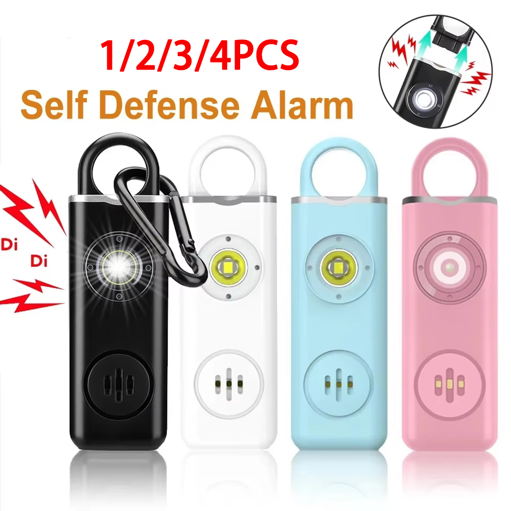 Personal Alarm Keychain - 130dB 自己防衛警報器キャリング悲鳴大声 USB 充電パニック警報抗オオカミ警報女児女性緊急警報