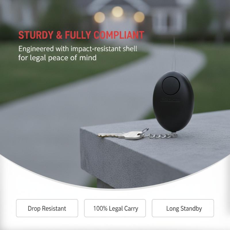 1個入り、120dBの大音量、携帯用安全アラームキーホルダー - Personal Alarm Keychain のレビューと価格