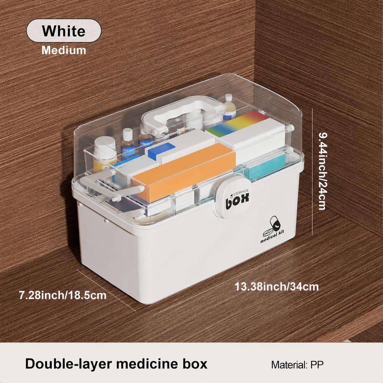 大容量の救急箱収納ボックス。3段式で持ち運び可能な薬箱。取っ - Medicine Cabinet Lock のレビューと価格