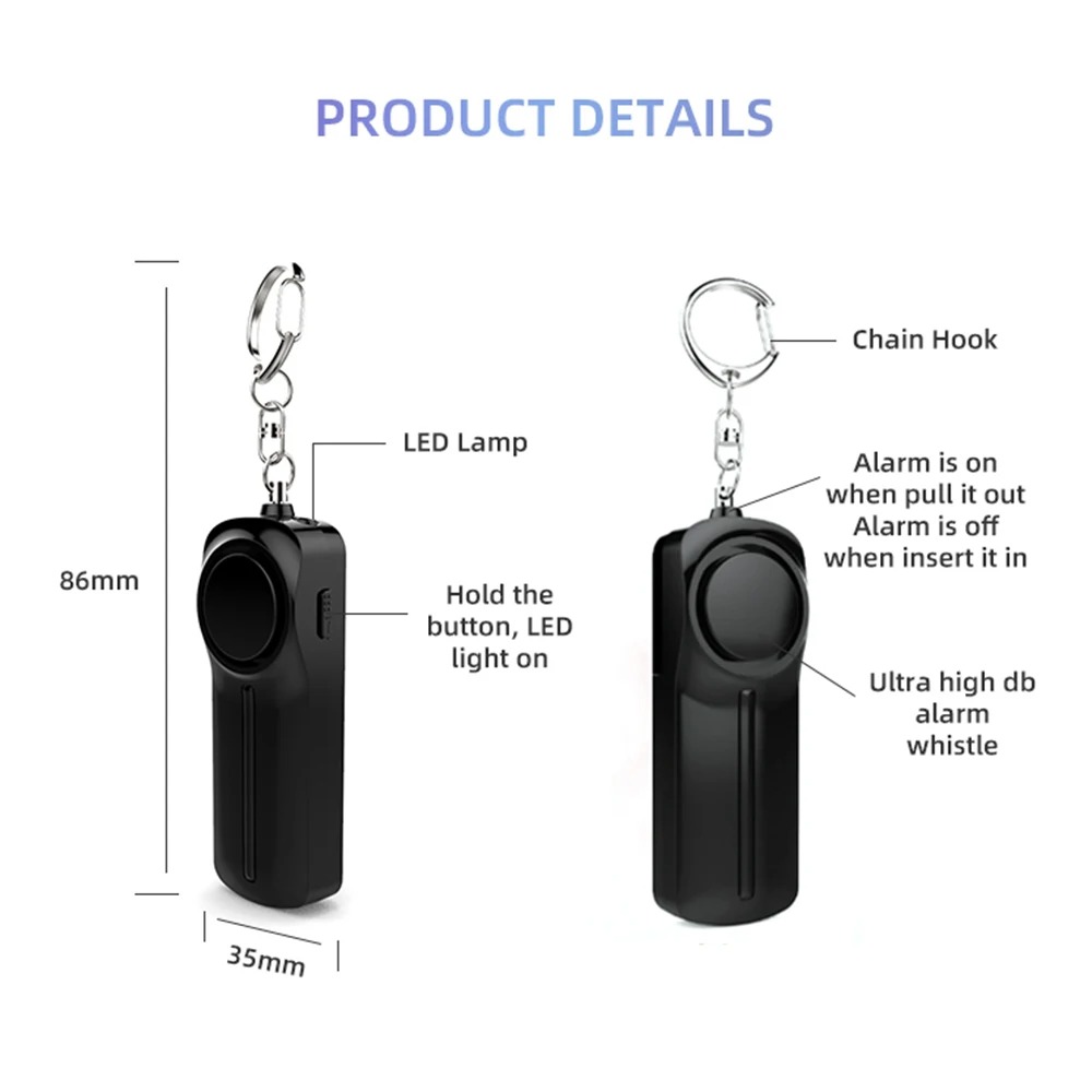 自己防衛警報器 130dB 超大音量警報器 子供、女性、高齢 - Personal Alarm Keychain のレビューと価格