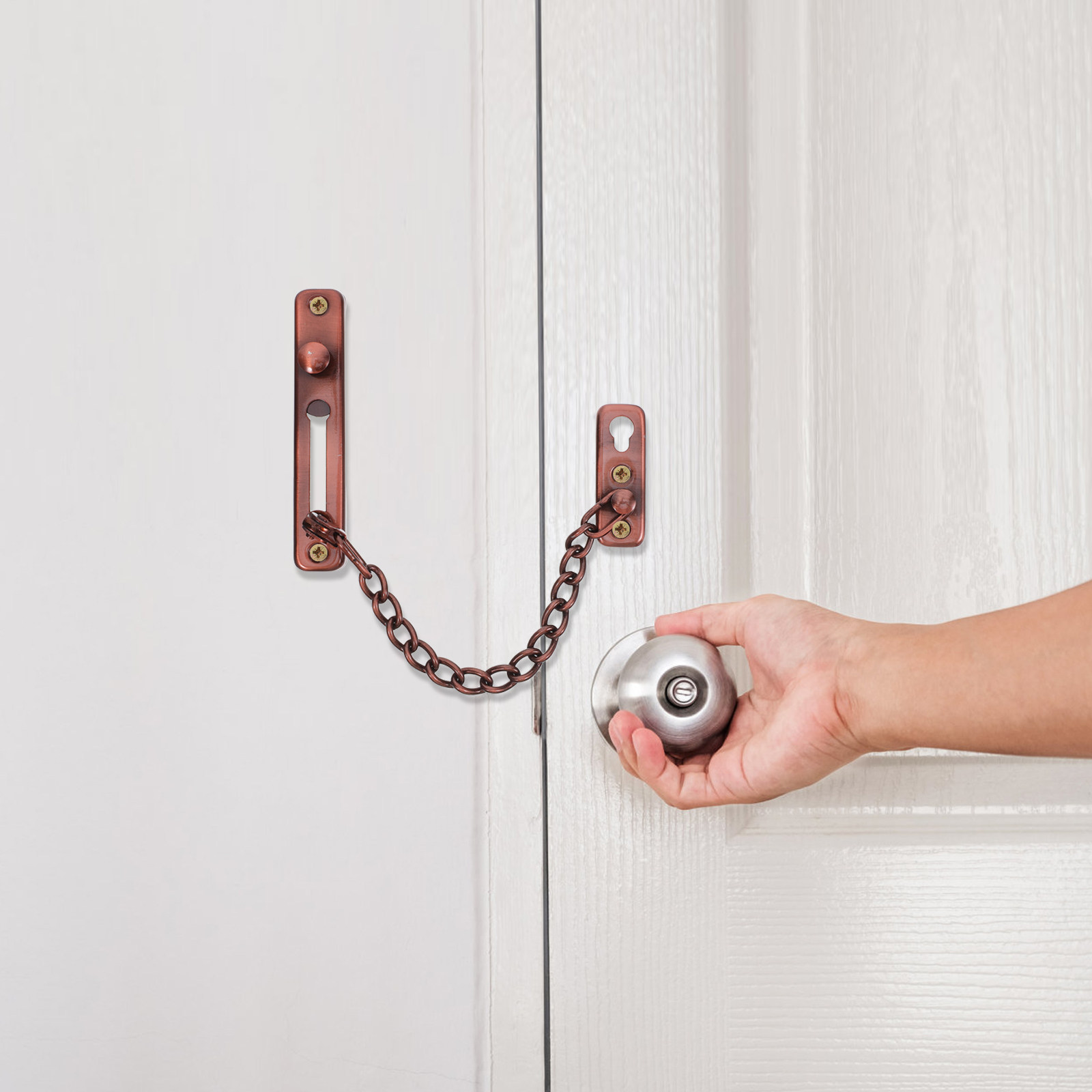 2個入り、防犯用ドアチェーンロック、ステンレス製、アパートや - Security Chain Door のレビューと価格